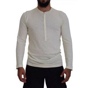 Dsquared² Beige Cotton Linen Long Sleeves Pullover Men's Sweater